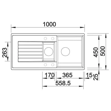 BLANCO ZIA 6 S SILGRANIT mosogató, fekete