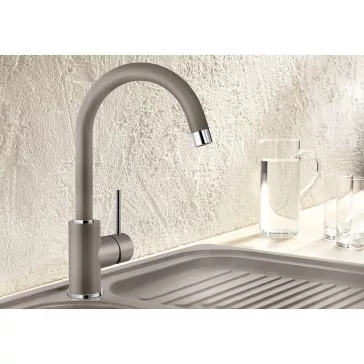BLANCO MIDA csaptelep, fekete, SILGRANIT-Look, HD