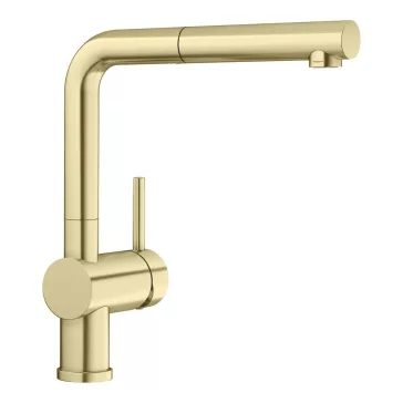 BLANCO LINUS-S kihúzható fejes csaptelep, satin gold, HD