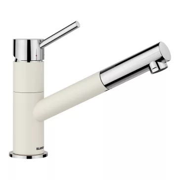   BLANCO KANO-S kihúzható fejes csaptelep, törtfehér/króm, SILGRANIT-Look, HD