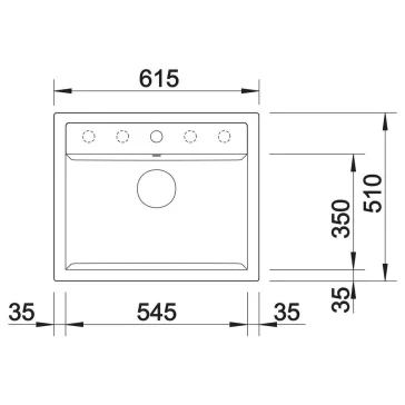   BLANCO DALAGO 6 SILGRANIT mosogató, vulkánszürke, lefolyó-távműködtetővel