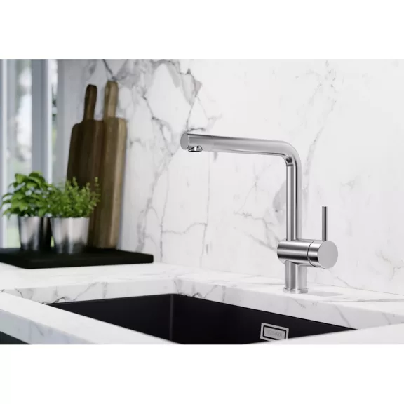 BLANCO LINUS csaptelep, satin dark steel, HD