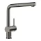 BLANCO LINUS-S kihúzható fejes csaptelep, satin dark steel, HD