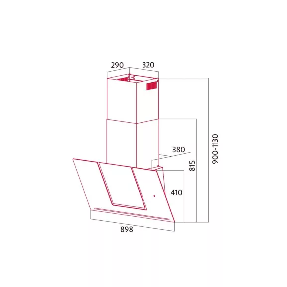 NODOR - Páraelszívó NorBreeze UNUM 90 DB NMOTION Hob to Hood - A készlet erejéig rendelhető!