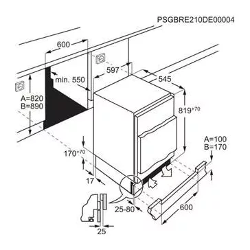   AEG ABB682F1AF Beépíthető fagyasztószekrény| Frostmatic | 95l | Fehér | 82 cm