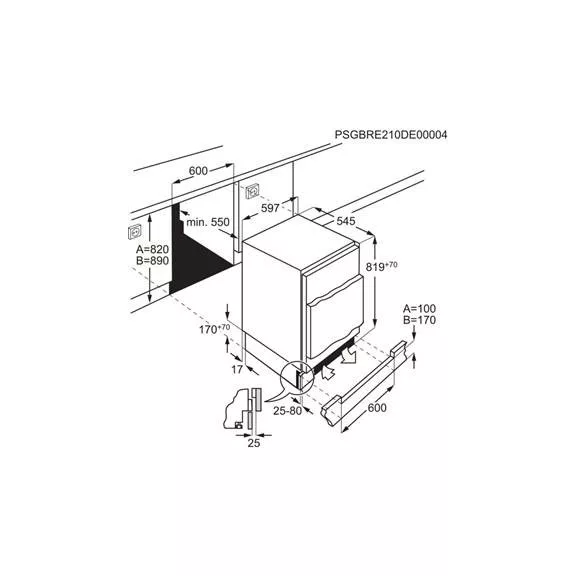 AEG ABB682F1AF Beépíthető fagyasztószekrény| Frostmatic | 95l | Fehér | 82 cm
