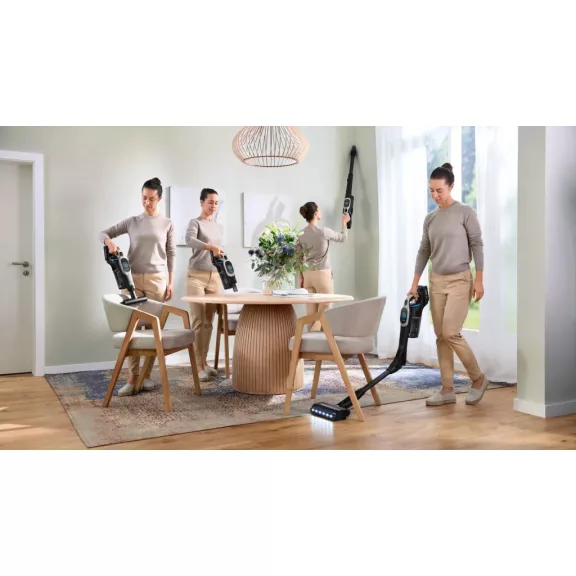 BOSCH BBS1041GQC Akkumulátoros porszívó | Unlimited 10 | 18 V / 4 Ah Li-Ion akku | MicroClean | Gyorstöltő | Grafit