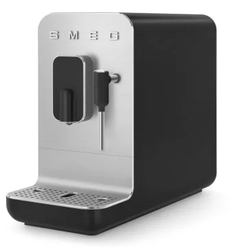   SMEG AUTOMATA KÁVÉFŐZŐ, Collezione design, tejhabosító funkció, matt fekete