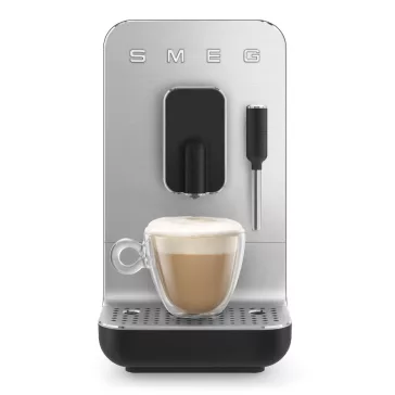   SMEG AUTOMATA KÁVÉFŐZŐ, Collezione design, tejhabosító funkció, matt fekete