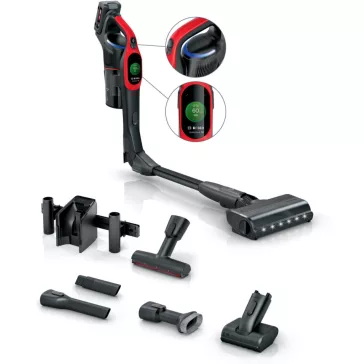   BOSCH BCS1041PET Akkumulátoros porszívó | Unlimited 10 | 18 V / 4 Ah Li-Ion akku | ProAnimal | Vörös