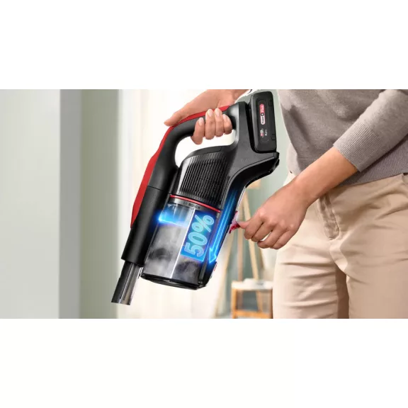 BOSCH BCS1041PET Akkumulátoros porszívó | Unlimited 10 | 18 V / 4 Ah Li-Ion akku | ProAnimal | Vörös