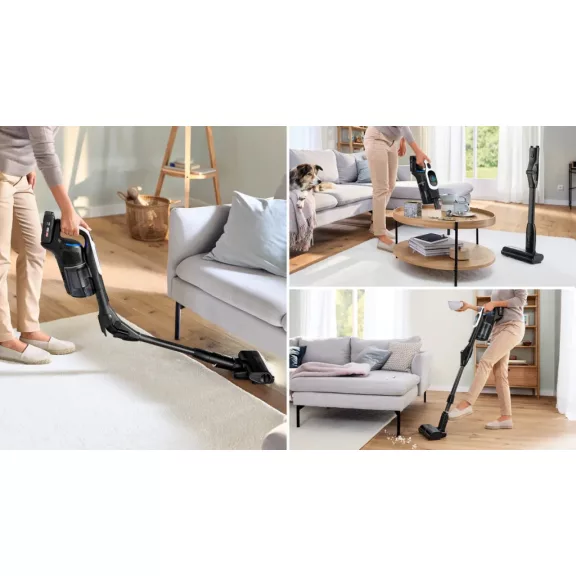 BOSCH BCS1041WAC Akkumulátoros porszívó | Unlimited 10 | 18 V / 4 Ah Li-Ion akku | Fehér