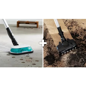   BOSCH BCS712HYG5 Serie|7 ProHygienic Aqua Akkumulátoros porszívó | Unlimited 7 | 18 V / 2 db 3 Ah Li-Ion akku | Fehér