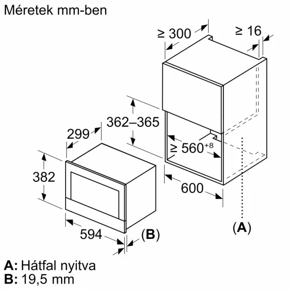 BOSCH BFL7221W1 Serie|8 Beépíthető mikrohullámú sütő | Fehér