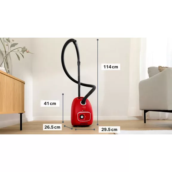 BOSCH BGB41PET1 Serie|4 Porzsákos porszívó | ProAnimal | Piros