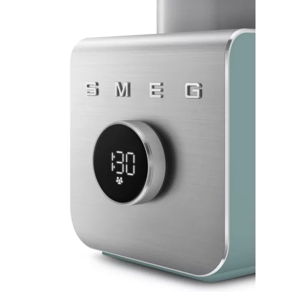 SMEG NAGY TELJESÍTMÉNYŰ TURMIXGÉP, Collezione design, vákuumszivattyú alaptartozék, matt smaragdzöld