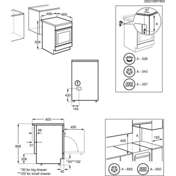 AEG CCB56491BW Kerámialapos tűzhely | Fehér