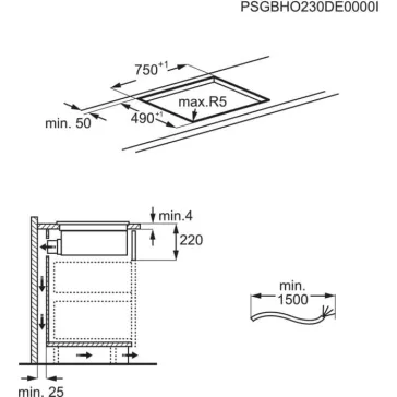   AEG CCE84543FB beépíthető indukciós főzőlap + elszívó | Hob2Hood | 80 cm