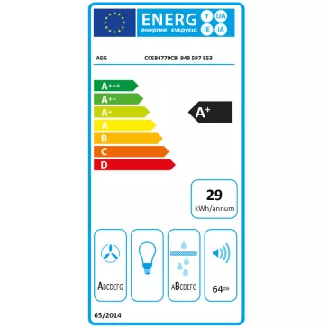   AEG CCE84779CB Beépíthető indukciós főzőlap beépített páraelszívóval | 83 cm