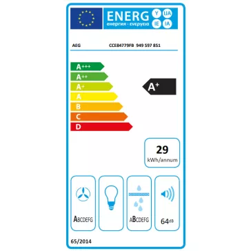   AEG CCE84779FB Beépíthető indukciós főzőlap beépített páraelszívóval | 83 cm