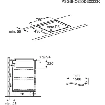   AEG CCE84779FB Beépíthető indukciós főzőlap beépített páraelszívóval | 83 cm