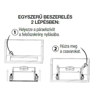   EVIDO MOVE 60B beépíthető páraelszívó, 60 cm, fekete üveg, mozgásvezérlés