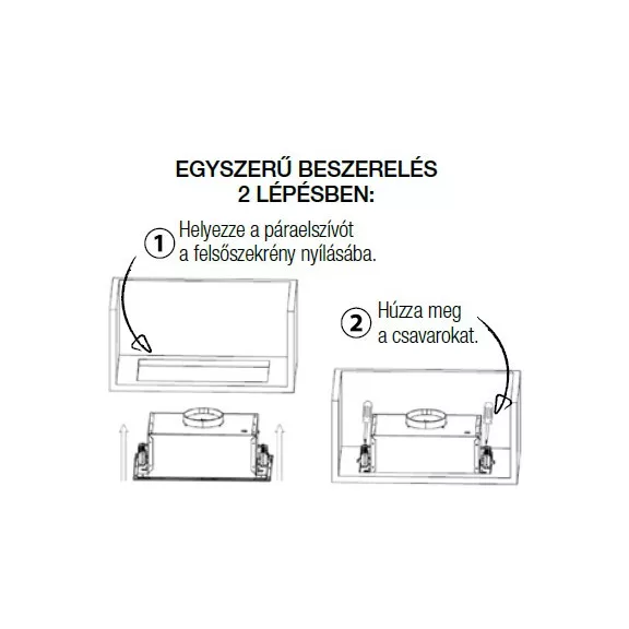 EVIDO MOVE 60B beépíthető páraelszívó, 60 cm, fekete üveg, mozgásvezérlés