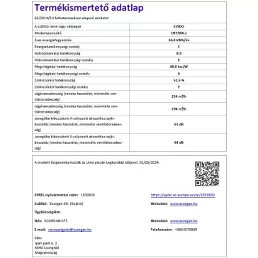 EVIDO SLIMBOX 50X teleszkópos páraelszívó, 50 cm, inox