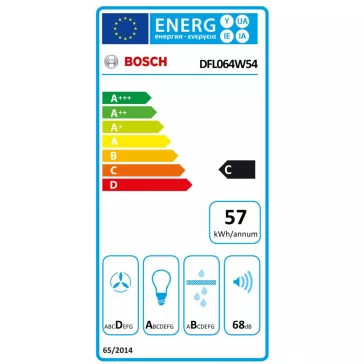   BOSCH DFL064W54 Serie|2 Beépíthető teleszkópos páraelszívó | 394m3/óra | 60 cm | Nemesacél