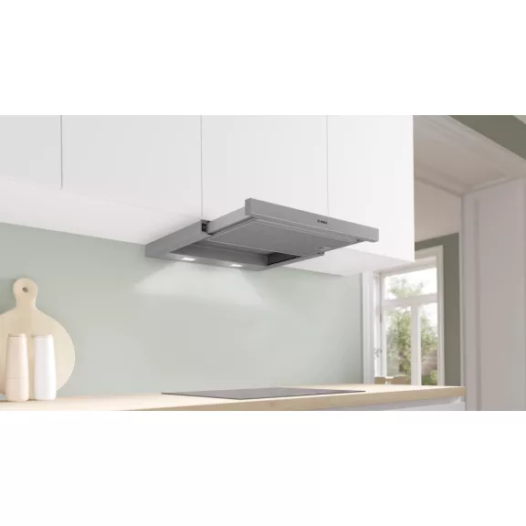 BOSCH DFL064W54 Serie|2 Beépíthető teleszkópos páraelszívó | 394m3/óra | 60 cm | Nemesacél