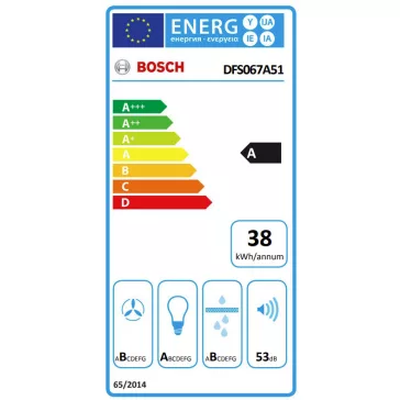   BOSCH DFS067A51 Serie|4 Beépíthető teleszkópos páraelszívó | 728m3/óra | 60 cm | Nemesacél