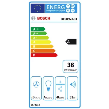   BOSCH DFS097A51 Serie|4 Beépíthető teleszkópos páraelszívó | 729m3/óra | 90 cm | Nemesacél