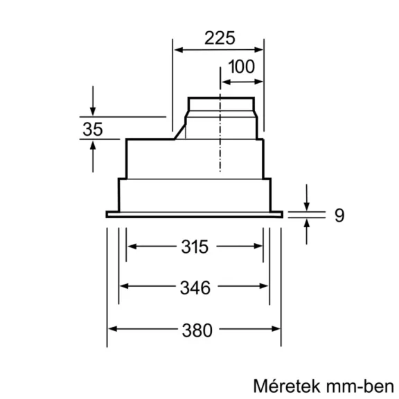 BOSCH DHL555BM Serie|4 Álkürtőbe beépíthető páraelszívó | 604m3/óra | 50 cm | Nemesacél
