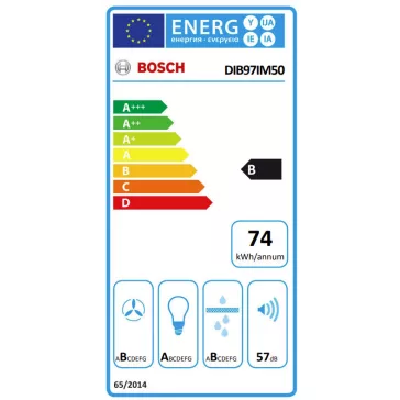   BOSCH DIB97IM50 Serie|4 Szigetelszívó | TouchSelect | 750m3/óra | 90 cm | Nemesacél