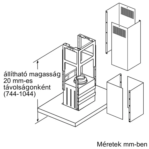 BOSCH DIB97IM50 Serie|4 Szigetelszívó | TouchSelect | 750m3/óra | 90 cm | Nemesacél