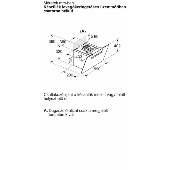 BOSCH DWK67FN60 Serie|4 Beépíthető fali kürtős páraelszívó | TouchSelect | SoftLight | EcoSilence Drive | 768m3/óra | 60 cm | Fekete
