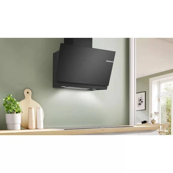 BOSCH DWK81AN60 Serie|6 Beépíthető fali kürtős páraelszívó | EcoSilence Drive | Wifi | 915m3/óra | 80 cm | Fekete üveg