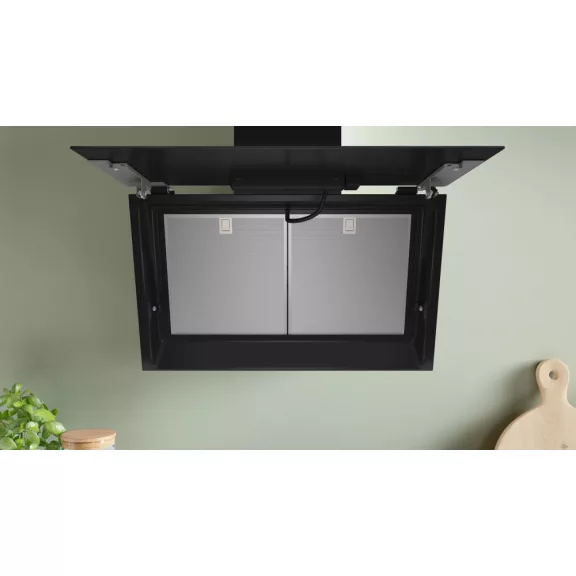 BOSCH DWK81AN60 Serie|6 Beépíthető fali kürtős páraelszívó | EcoSilence Drive | Wifi | 915m3/óra | 80 cm | Fekete üveg