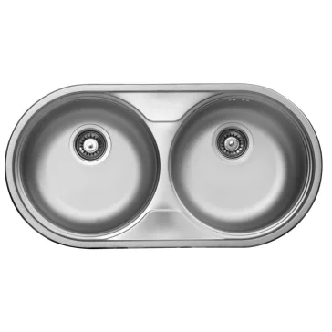   LIVINOX RONDO 139 karcálló szövetmintás rozsdamentes acél mosogató, 830 x 435 mm