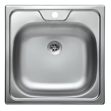   LIVINOX PANEL karcálló szövetmintás rozsdamentes acél mosogató, 480 x 480 mm
