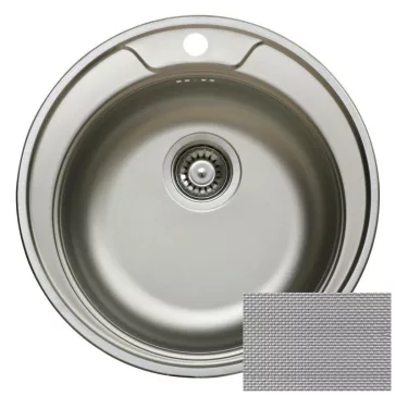   LIVINOX RONDO 145 karcálló szövetmintás rozsdamentes acél mosogató, 480 mm