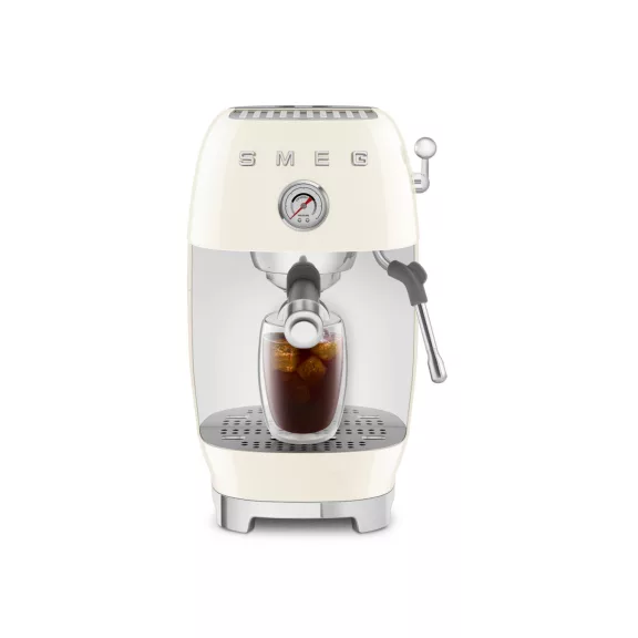 SMEG ESPRESSO KÁVÉFŐZŐ COLD BREW FUNKCIÓVAL, retro, bézs