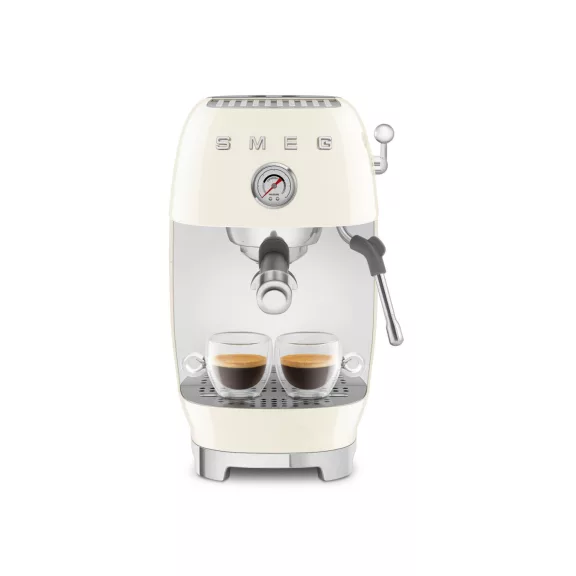 SMEG ESPRESSO KÁVÉFŐZŐ COLD BREW FUNKCIÓVAL, retro, bézs