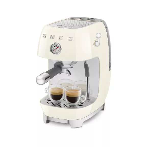 SMEG ESPRESSO KÁVÉFŐZŐ COLD BREW FUNKCIÓVAL, retro, bézs