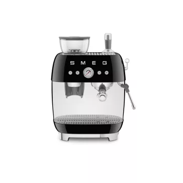   SMEG ŐRLŐVEL KOMBINÁLT ESPRESSO KÁVÉFŐZŐ, retro, fekete