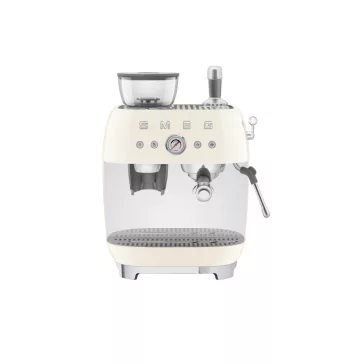   SMEG ŐRLŐVEL KOMBINÁLT ESPRESSO KÁVÉFŐZŐ, retro, bézs