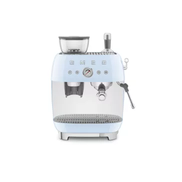   SMEG ŐRLŐVEL KOMBINÁLT ESPRESSO KÁVÉFŐZŐ, retro, világoskék
