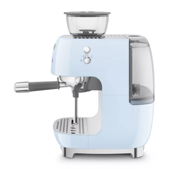 SMEG ŐRLŐVEL KOMBINÁLT ESPRESSO KÁVÉFŐZŐ, retro, világoskék