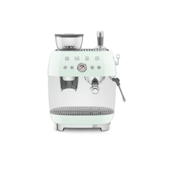 SMEG ŐRLŐVEL KOMBINÁLT ESPRESSO KÁVÉFŐZŐ, retro, világoszöld