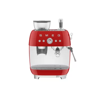   SMEG ŐRLŐVEL KOMBINÁLT ESPRESSO KÁVÉFŐZŐ, retro, piros